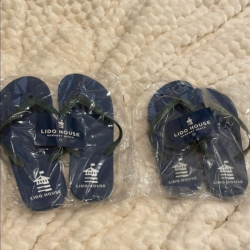 Lido House Men and Women Navy Flip Flops
